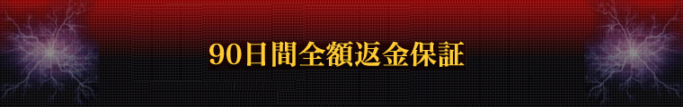 90日間全額返金保証 あなたにリスクはありません。